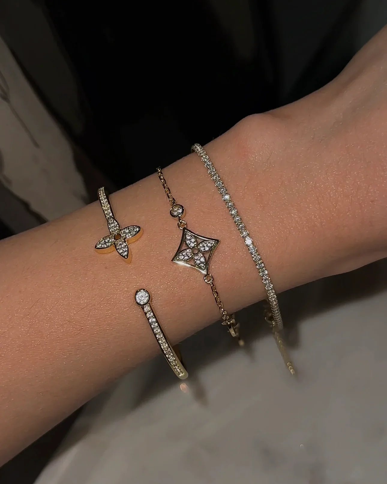Tiff Tennis Bracelet Gold 2MM