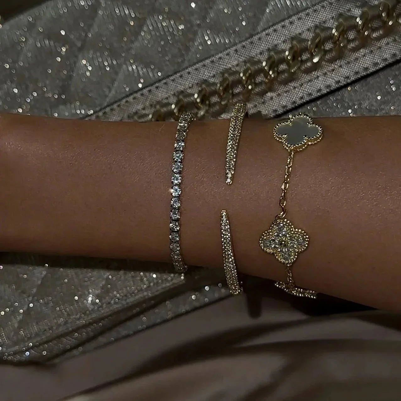 Tiff Tennis Bracelet Gold 3MM