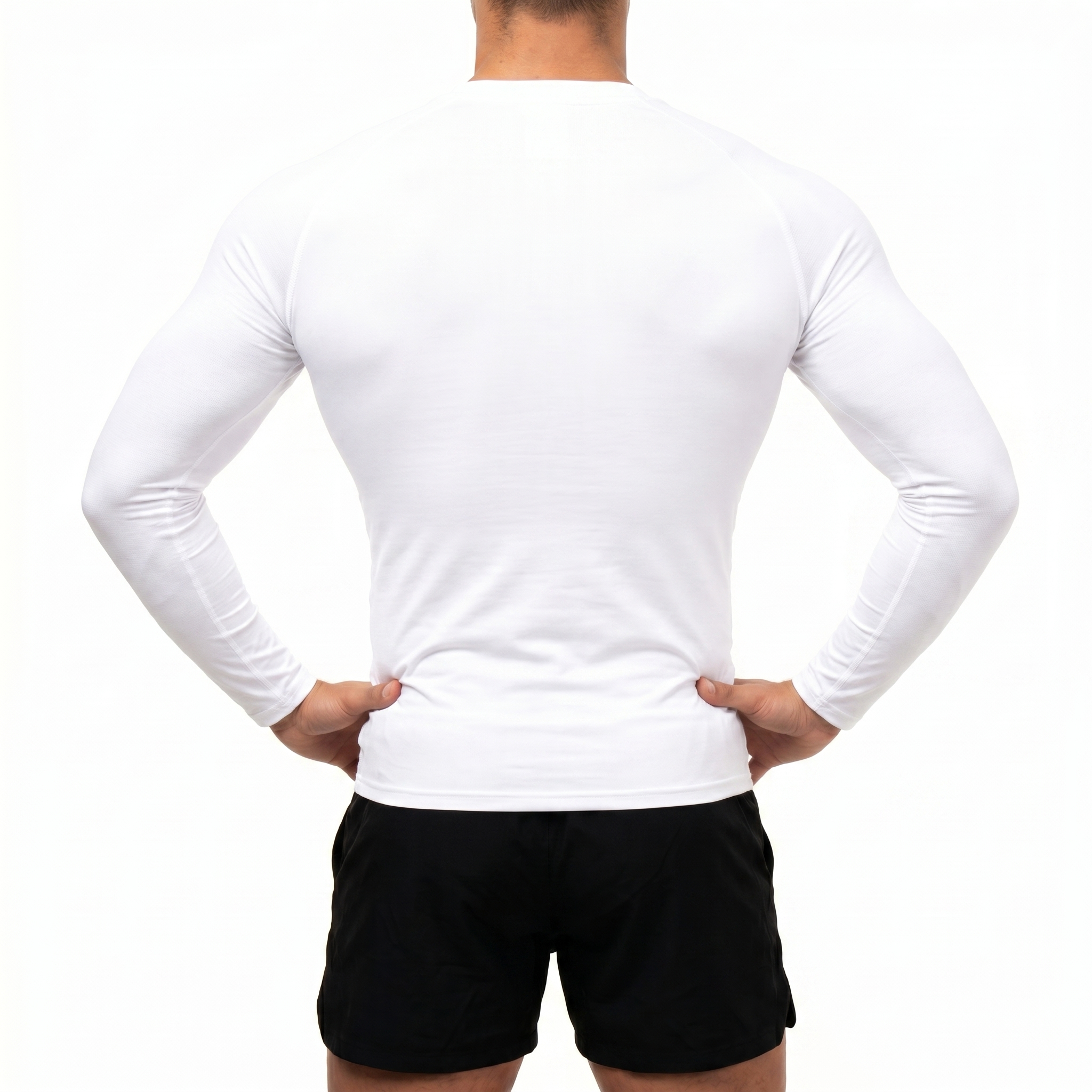 Hooper Elite Long Sleeve Compression Shirt - White
