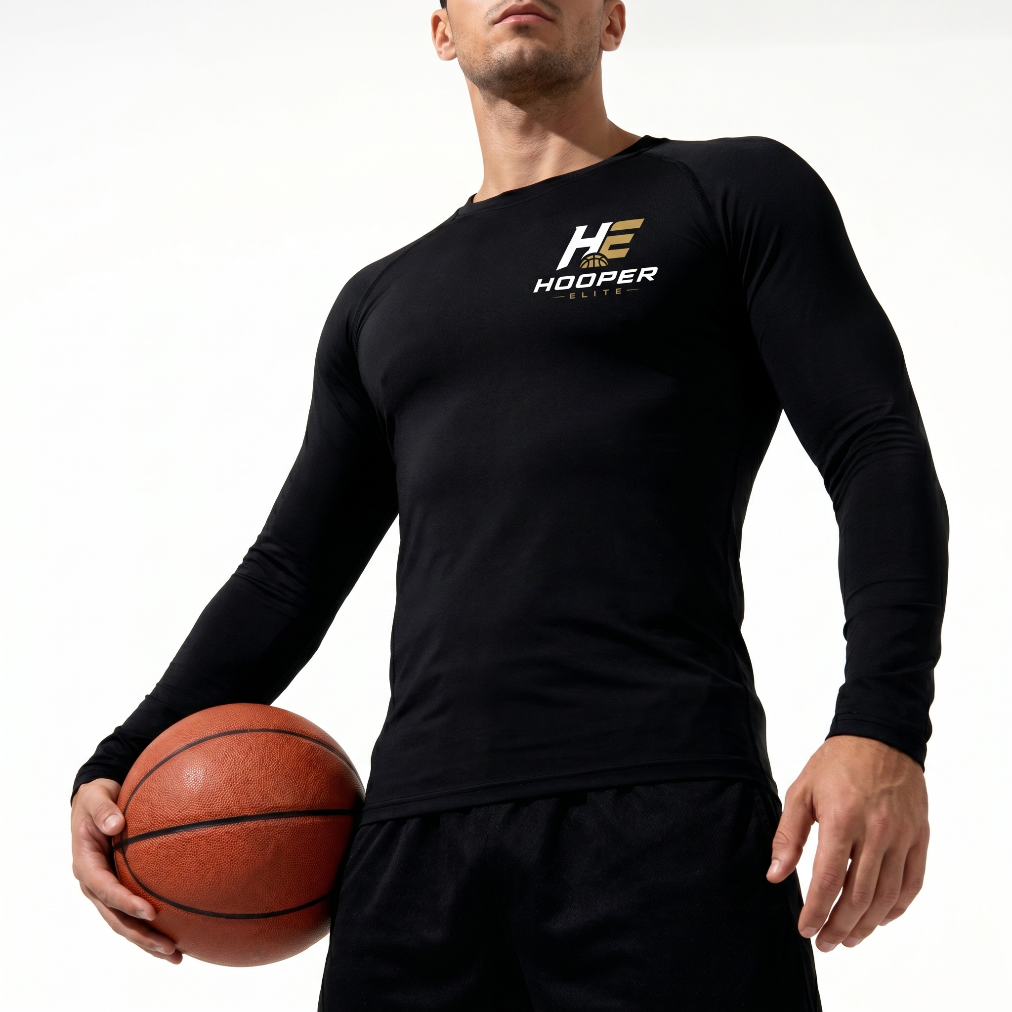 Hooper Elite Long Sleeve Compression Shirt - Black